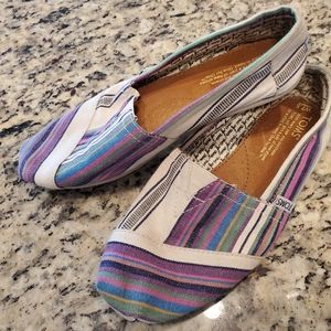 Toms Ivory Village Stripe Alpargata